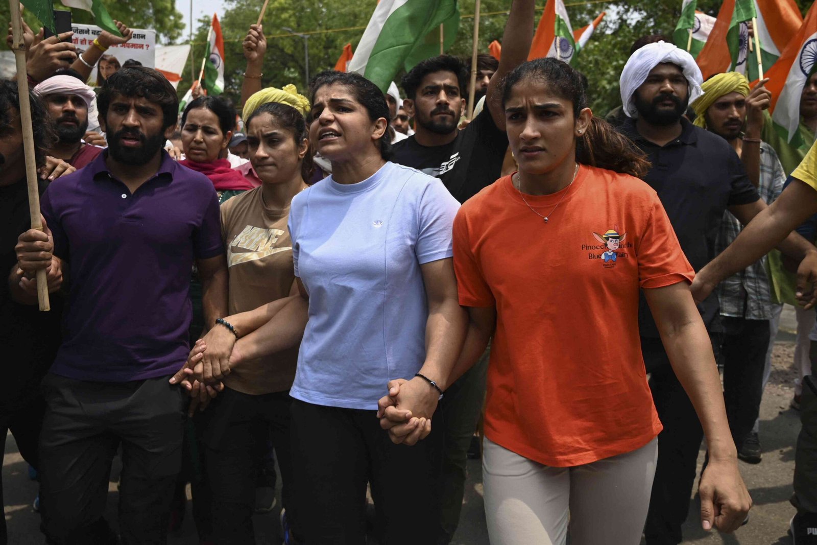 Wrestlers Protest