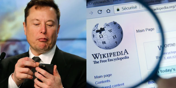 Elon musk offers money to wikipedia